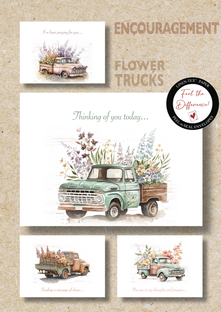 KJV Boxed Cards - Encouragement, Flower Trucks  by Heartwarming Thoughts