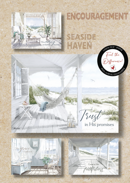 KJV Boxed Cards - Encouragement, Seaside Haven  by Heartwarming Thoughts