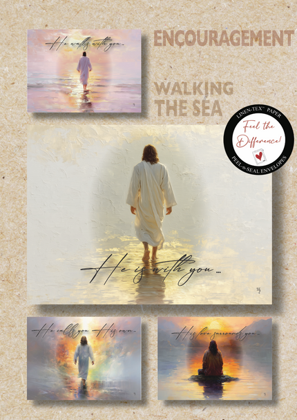 KJV Boxed Cards - Encouragement, Walking the Sea  by Heartwarming Thoughts