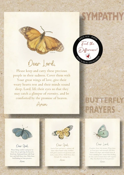 KJV Boxed Cards - Sympathy, Butterfly Prayers  by Heartwarming Thoughts