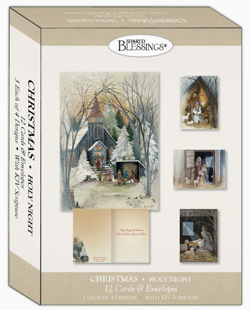 KJV Boxed Cards - Christmas, Holy Night by Shared Blessings