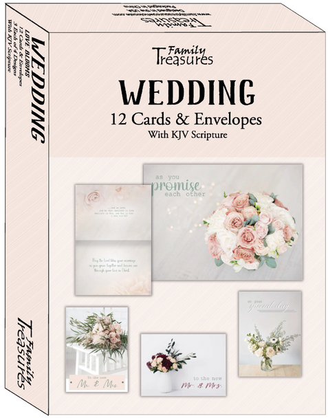 KJV Boxed Cards - Wedding, Love Blooms by Family Treasures