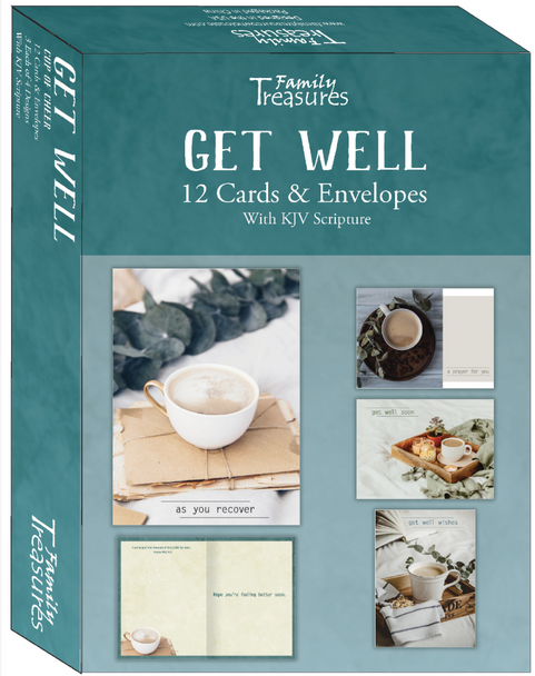KJV Boxed Cards - Get Well, Cup of Cheer by Family Treasures