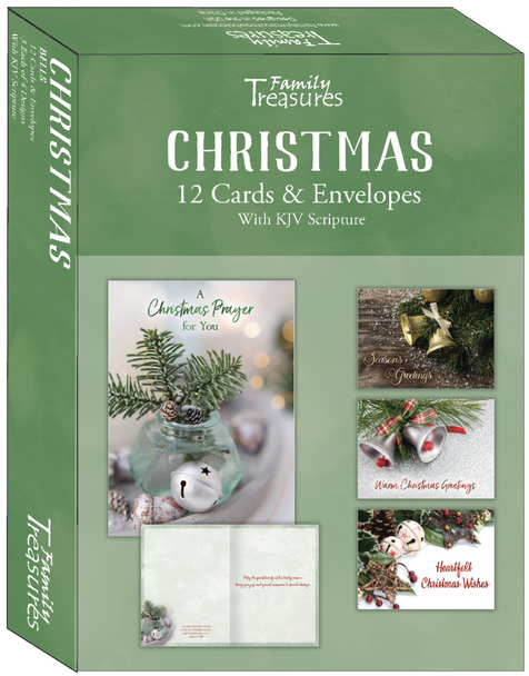 KJV Boxed Cards - Christmas, Bells by Family Treasures