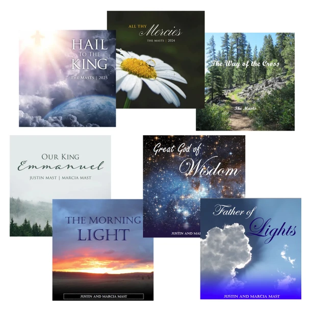 Set of 7 CDs by  The Mast Family and Justin & Marcia Mast