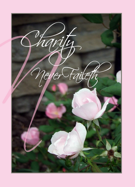 Charity Never Faileth - Wedding - 5" x 7" KJV Greeting Card