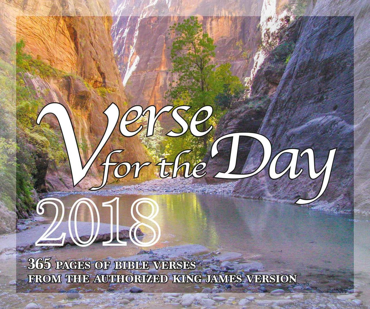 Bible Verse For The Day 365 Pages Daily Desk Calendar 2018 Kjv Scripture