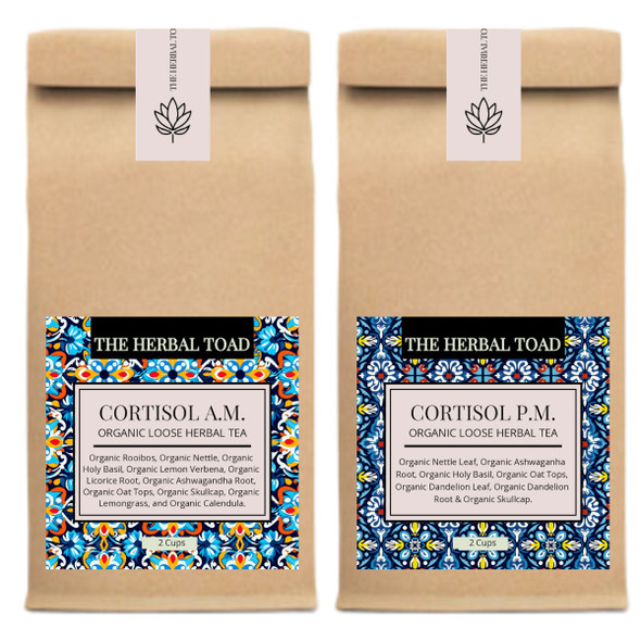 Cortisol Herbal Tea Bundle for Moring and Night