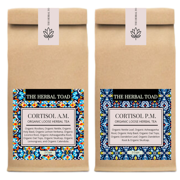 Cortisol Herbal Tea Bundle for Moring and Night