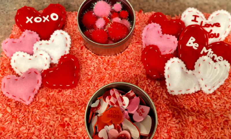 Valentine's Day Sensory Bin