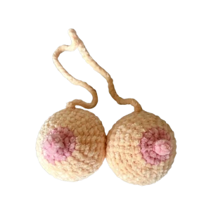 Titties Crochet Car Charm