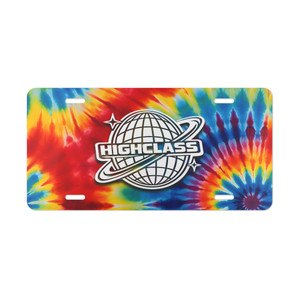 Tie-Dye High Class World Wide License Plate