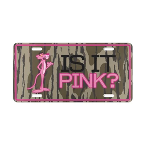 Is It Pink? Bark Camo License Plate
