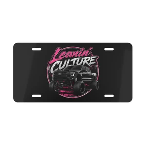 Leanin' Culture License Plate (Black)
