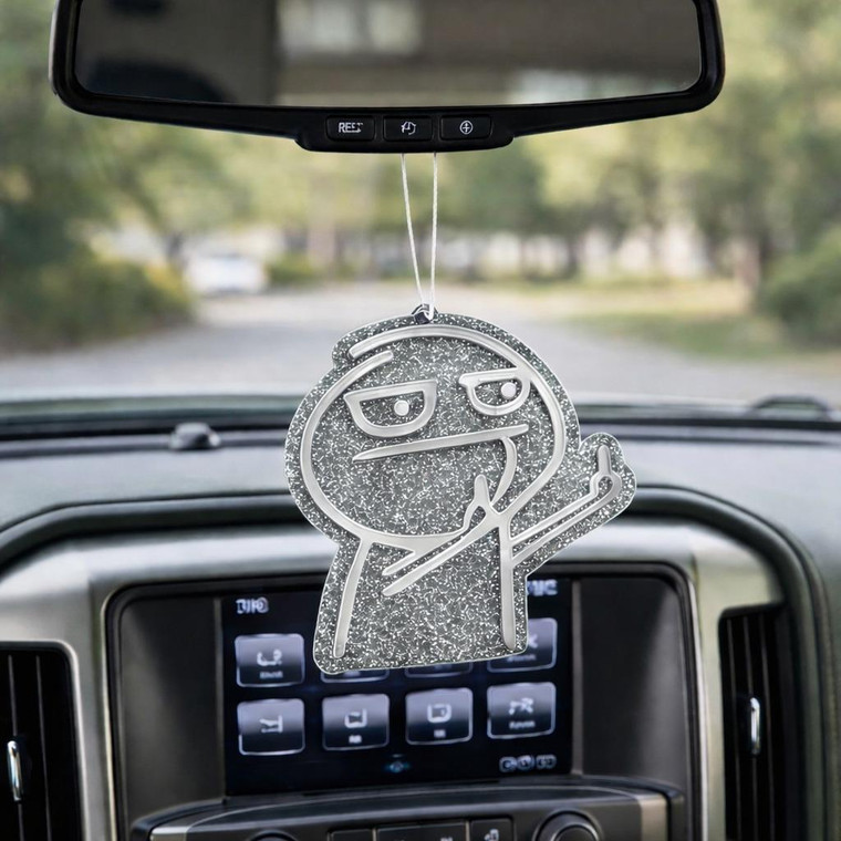 Middle Finger Man Car Charm