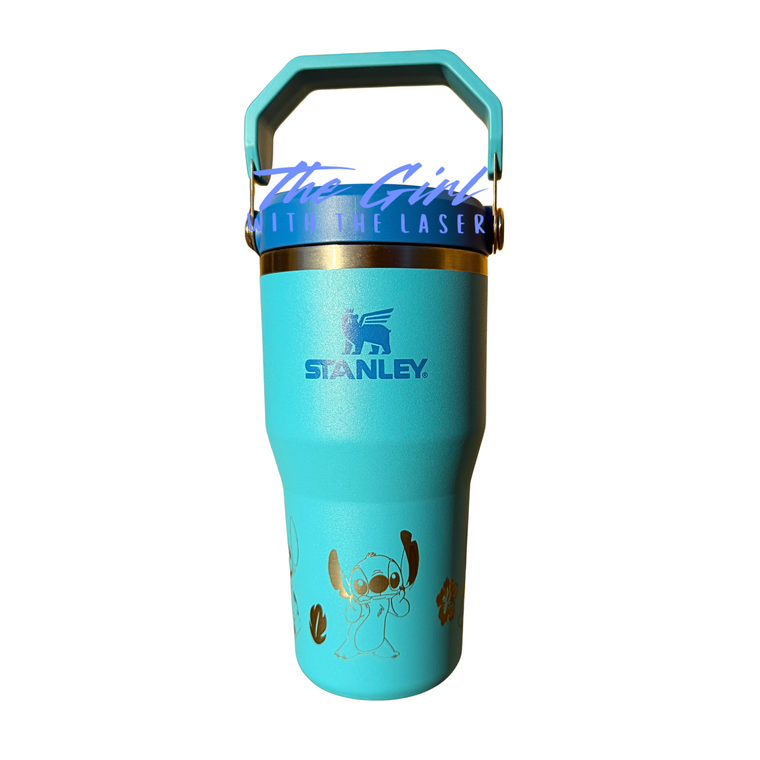 Stitch Laser Engraved 20oz Stanley FlipStraw