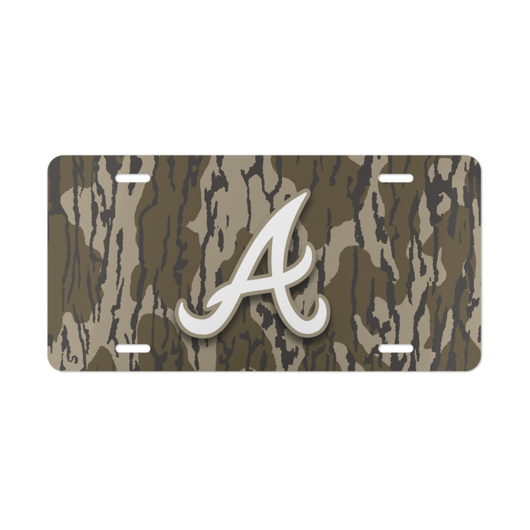 ATL Braves Bark Camo Plate