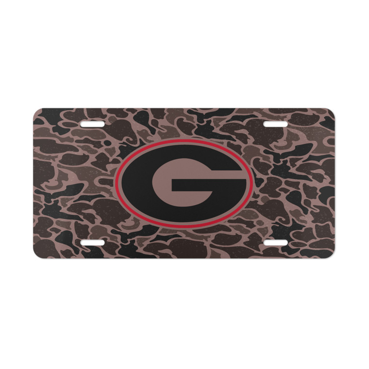 Georgia Dawgs Buckshot Camo License Plate