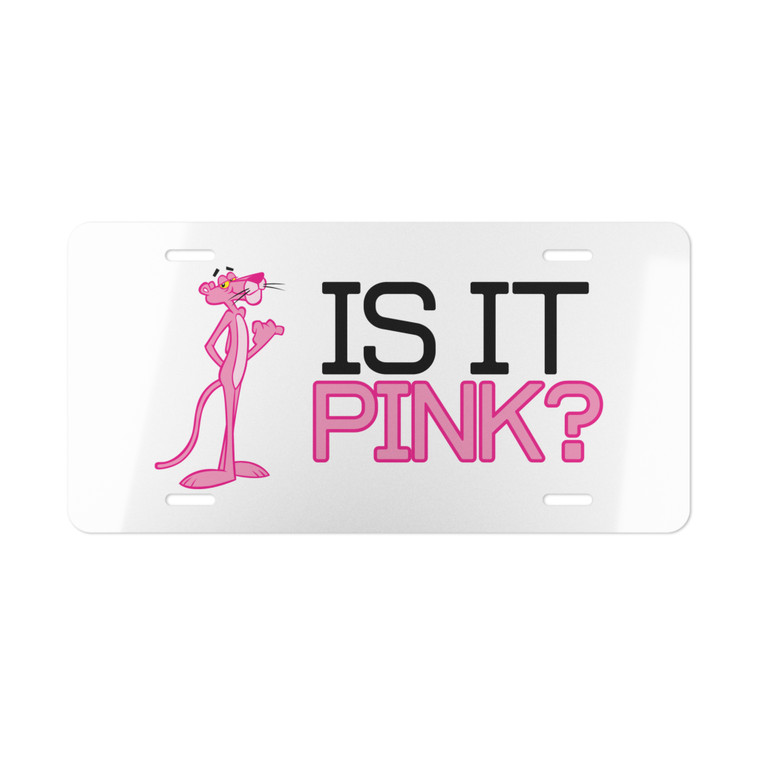 Is It Pink? License Plate