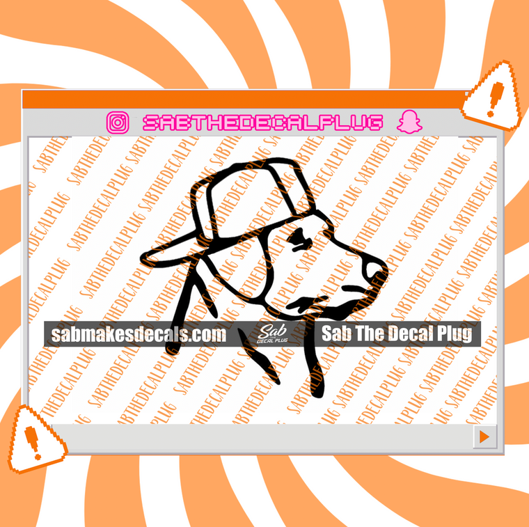 Short Hair Lab with Backwards Hat