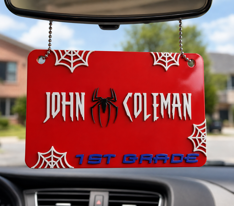 Spider-Man Car Rider Sign