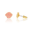 Girl Nation pink seashell hypoallergenic stud earrings