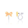 Girl Nation Pretty Pink Bow Clip On Earrings