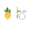 Pineapple Cutie Enamel Clip-On Earrings by Girl Nation