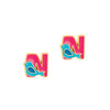 Cutie Initial Stud Earrings "N" by Girl Nation