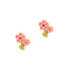 Little Pink Flower Cutie Enamel Stud Earrings by Girl Nation