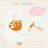 Size and Details of Girl Nation Sloth Earrings