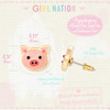 Size and details of Girl Nation  Pig Hypoallergenic Earrings