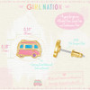 Details and Size of Girl Nation Happy Camper Earrings