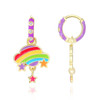 Rainbow Cloud Huggie Earrings by Girl Nation