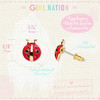 Details and Size of Girl Nation Little Ladybug Earrings