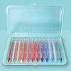 Color Everywhere Chalk Crayons set with 12 twistable colors in an open storage case