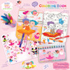 Ballerina dry erase coloring book with reusable stickers, wipe-clean pages and 12 metallic gel crayons