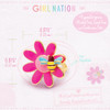Girl Nation Petal Party adjustable flower ring size and dimensions reference