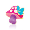 Mushroom Meadow adjustable ring for girls with gold-tone band