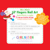 Back of Girl Nation Holly Jolly Lil' Fingers Nail Art package with application instructions