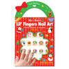 Holly Jolly Lil' Fingers Nail Art carry-along package with Christmas nail stickers