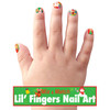 Holly Jolly Christmas Lil' Fingers nail stickers on child's hand