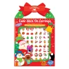 Girl Nation Holly Jolly Cutie Stick-On Earrings with 32 pairs of Christmas earrings