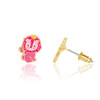 Girl Nation Little Lion King Stud Earrings side view Girl Nation Little Lion King Stud Earrings side view