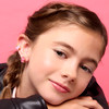 Little Lion Cutie Clip-on Earrings on Girl Little Lion Cutie Clip-on Earrings on Girl
