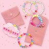 Bracelet set arrives in pretty pink pouch for safe keeping Bracelet set arrives in pretty pink pouch for safe keeping