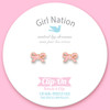 Pretty Pink Bow Clip On Earrings