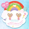 Girl Nation Crystal Bow Earrings with cards