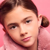 Little Luxe Pink Flower Drop Earrings on Girl