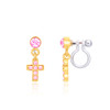 Little Luxe Mini Cross Clip On Drop Earrings Little Luxe Mini Cross Clip On Drop Earrings
